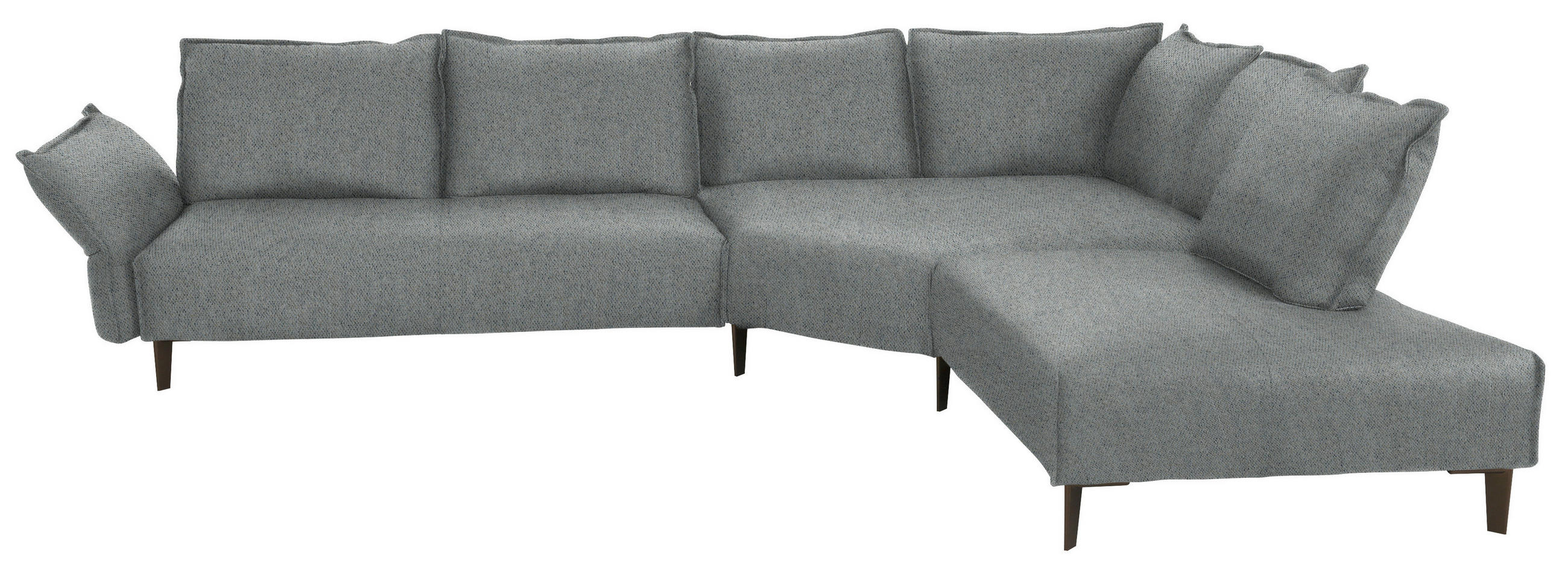 ECKSOFA in Webstoff Dunkelgrau  340/272 cm  - Dunkelgrau/Schwarz, MODERN, Textil/Metall (340/272cm) - W.Schillig