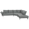 ECKSOFA in Webstoff Dunkelgrau  - Dunkelgrau/Schwarz, Modern, Textil/Metall (340/272cm) - W.Schillig