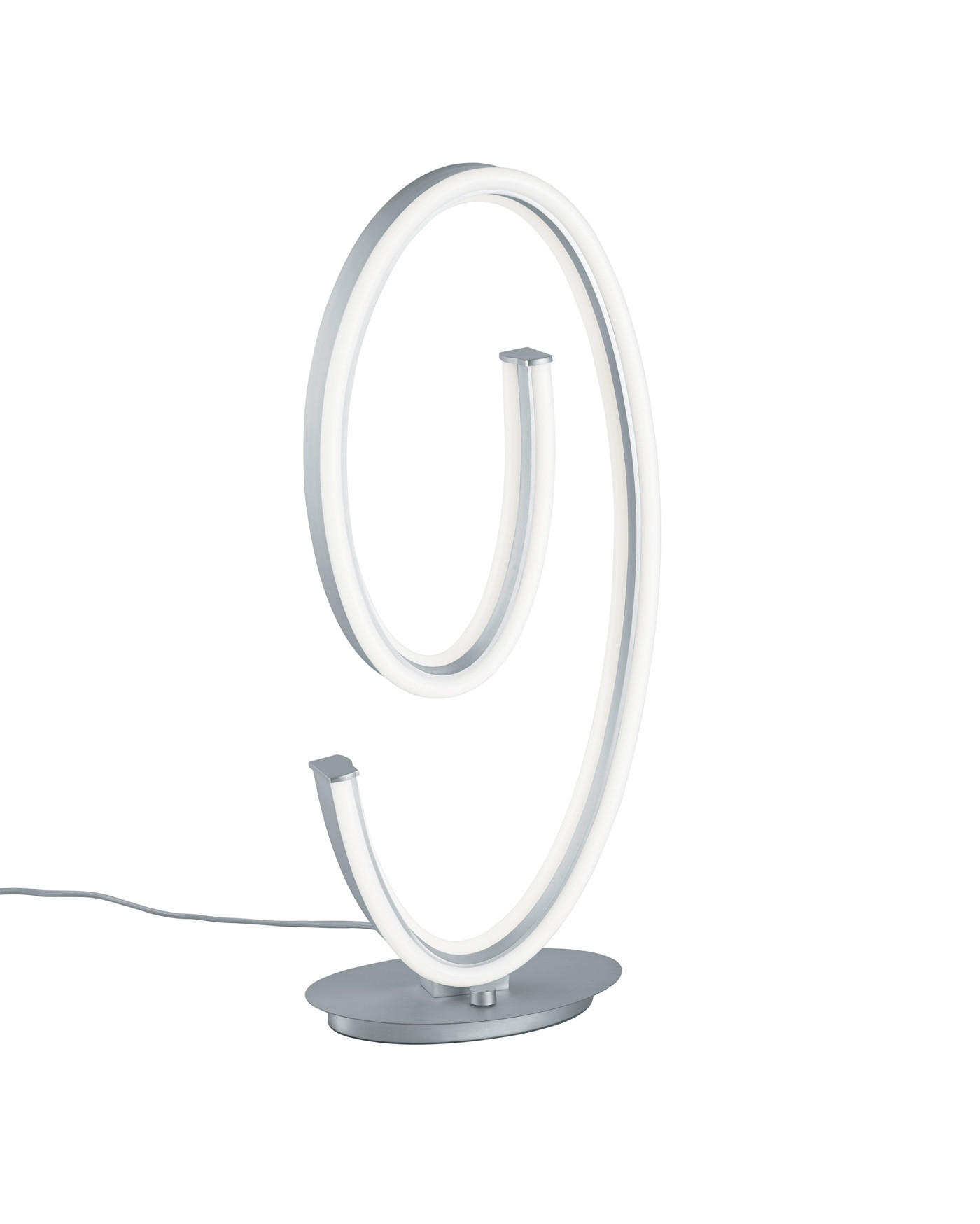 LED-TISCHLEUCHTE - Weiß/Nickelfarben, Design, Kunststoff/Metall (26/16/65cm) - Cinque