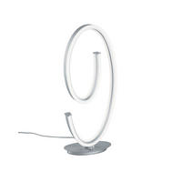 LED-TISCHLEUCHTE CINQUE   - Weiß/Nickelfarben, Design, Kunststoff/Metall (26/16/65cm) - Cinque