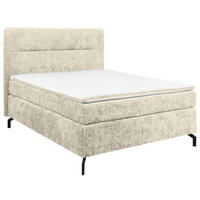 BOXSPRINGBETT 140/200 cm  in Champagner  - Champagner/Schwarz, Design, Textil/Metall (140/200cm) - Esposa