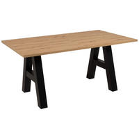 ESSTISCH Schwarz, Eiche Artisan rechteckig  ausziehbar  - Schwarz/Eiche Artisan, Design, Holzwerkstoff (157/90/75cm) - MID.YOU