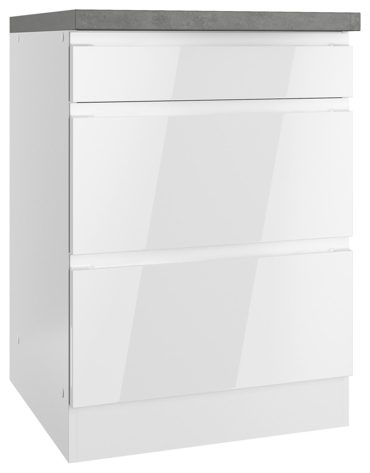 Held KOCHFELDUMBAUSCHRANK 60/86/60 cm in Grau, Weiß, Weiß Hochglanz jetzt  nur online ➤ | Kochfeldumbauschränke