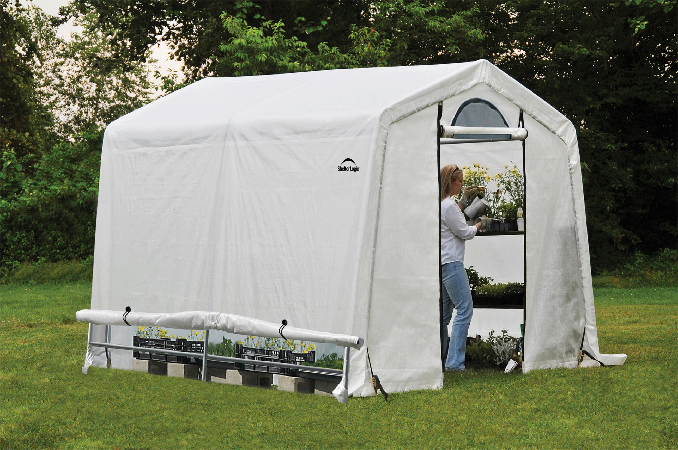 GEWÄCHSHAUS - Weiß, Basics, Kunststoff (240/240/240cm) - Ambia Garden