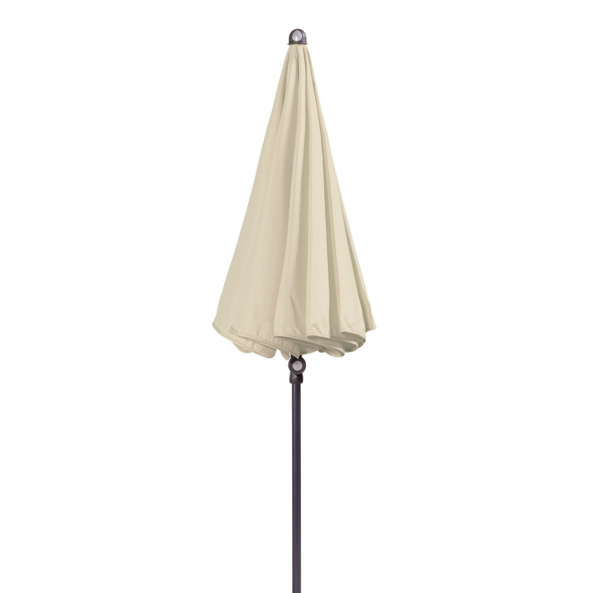 SONNENSCHIRM 150 cm Anthrazit, Naturfarben  - Anthrazit/Naturfarben, Basics, Textil/Metall (150cm) - Doppler