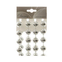 GIRLANDA  - strieborná, Konventionell, plast (40/26/33cm) - X-Mas