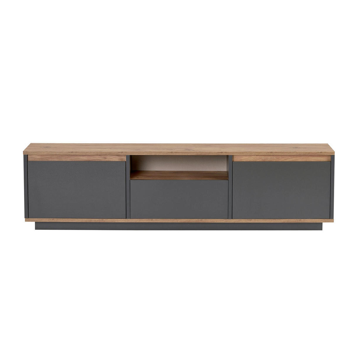TV-ELEMENT - Anthrazit/Pinienfarben, Modern, Holzwerkstoff (160/42/30cm) - MID.YOU