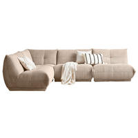 ECKSOFA in Cord Taupe  - Taupe, Trend, Textil (210/315cm) - Livetastic