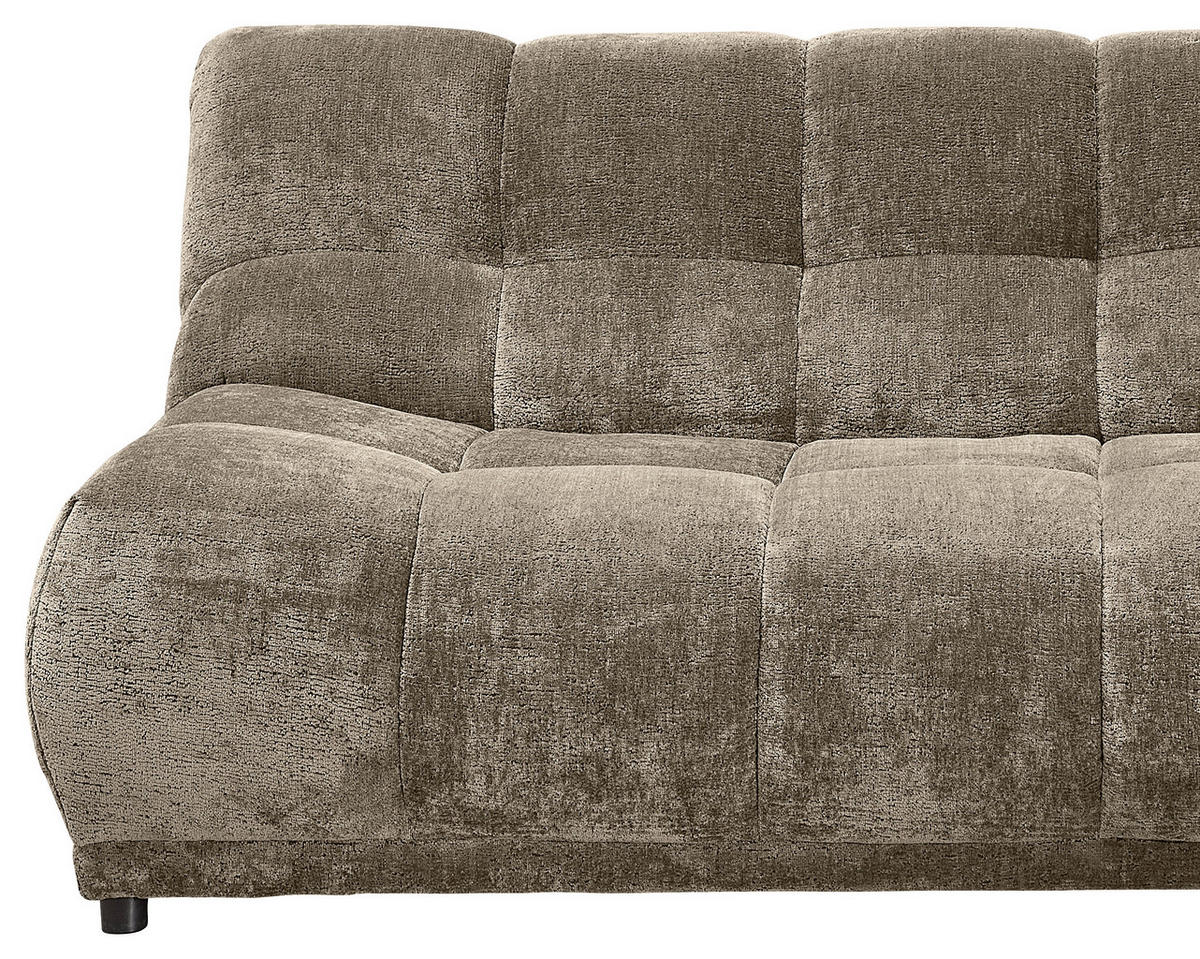 ECKSOFA ITALIA in Chenille Braun  284/250 cm  - Schwarz/Braun, MODERN, Kunststoff/Textil (284/250cm) - Livetastic
