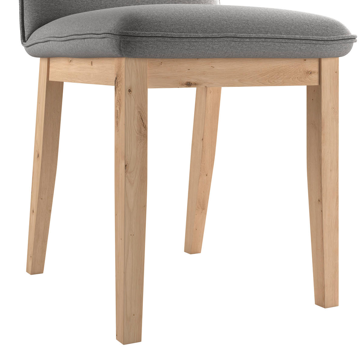 STUHL   Webstoff  Dunkelgrau  - Eichefarben/Dunkelgrau, KONVENTIONELL, Holz/Textil (47/91/44cm) - P & B