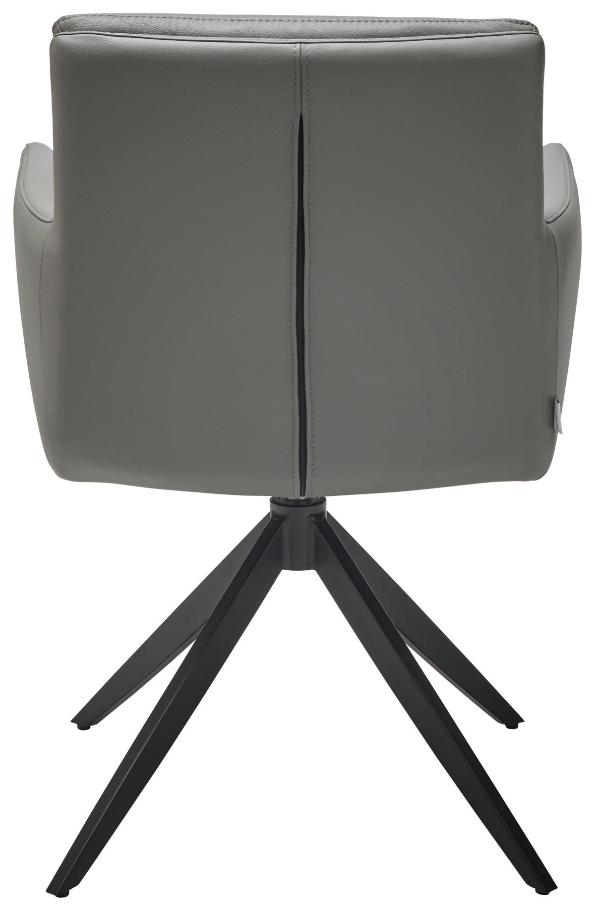 ŽIDLE S PODRUČKAMI, ocel, tmavě šedá - černá/tmavě šedá, Design, kov/kůže (60/88/62.5cm) - Livetastic