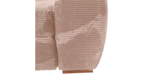 ECKSOFA in Cord Altrosa - Eichefarben/Altrosa, KONVENTIONELL, Holz/Textil (276/177cm) - Carryhome