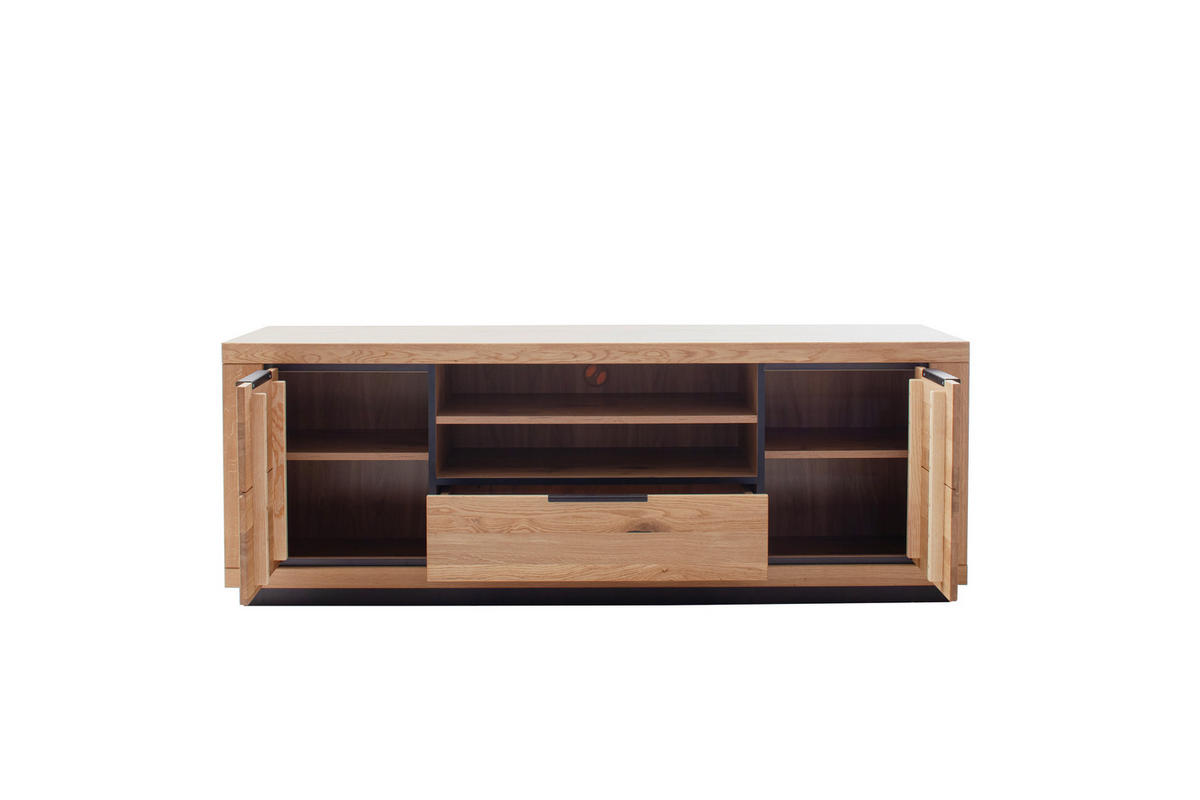 LOWBOARD  in 183/65/54 cm  - Wildeiche/Schwarz, Design, Holz/Holzwerkstoff (183/65/54cm) - MID.YOU