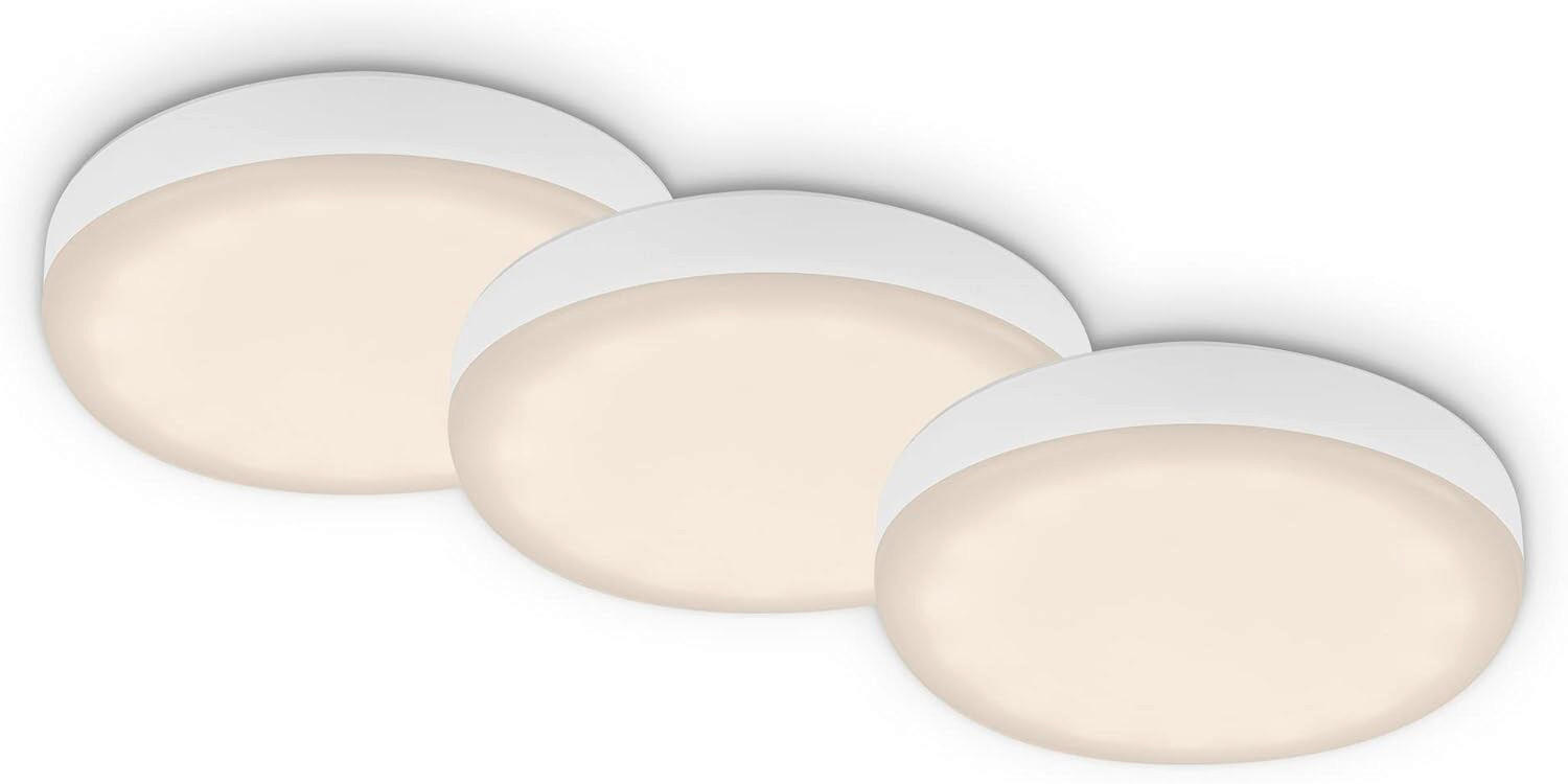 LED-EINBAUSPOT SET 7,5/7,5/3,5 cm   - Weiß, Design, Kunststoff/Metall (7,5/7,5/3,5cm) - Globo