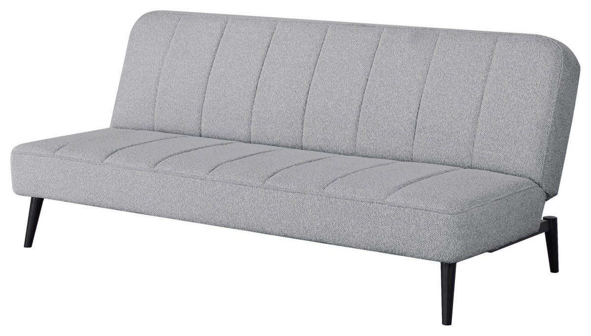 SCHLAFSOFA in Holz, Textil Grau  - Schwarz/Grau, Design, Holz/Textil (192/82/90cm) - Livetastic