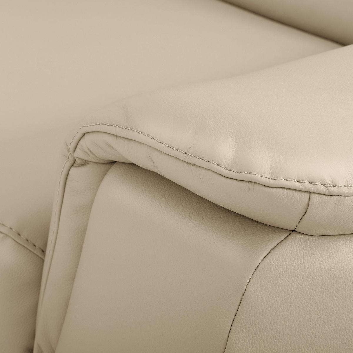 WOHNLANDSCHAFT  in Kombination Echtleder/Lederlook Grau  - Grau, Leder/Metall (211/262cm) - Celina Home