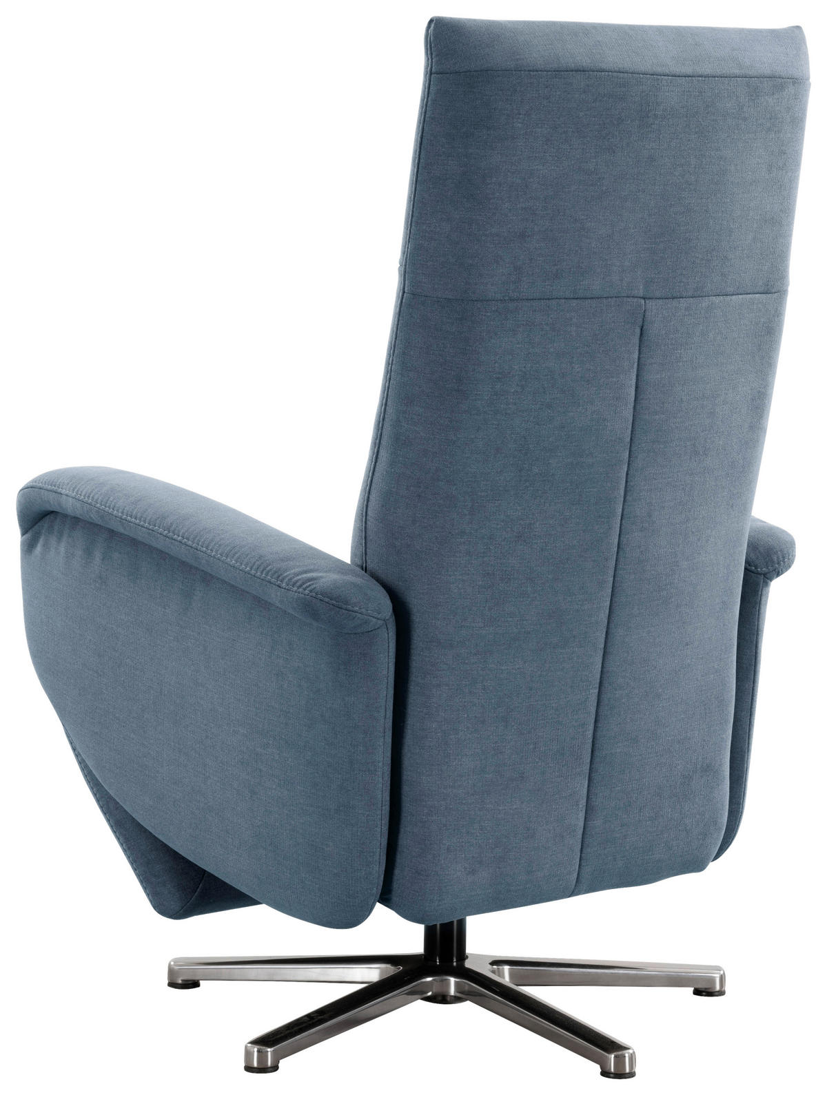 RELAXSESSEL Flachgewebe    - Chromfarben/Hellblau, KONVENTIONELL, Textil/Metall (75/112/82cm) - Sit & More