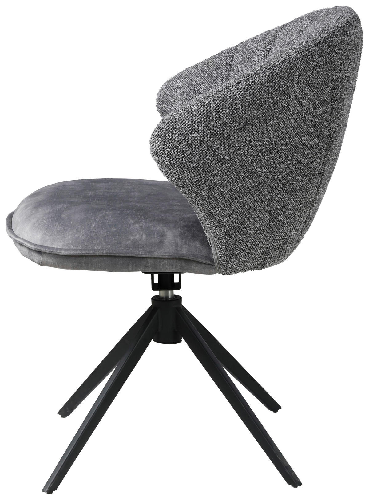 STUHL - Schwarz/Grau, Design, Textil/Metall (61/87,5/63,5cm) - Novel
