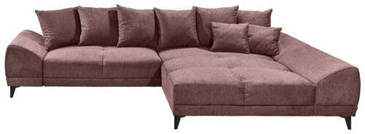 HÖRNSOFFA i vävt tyg aubergine  - svart/aubergine, Klassisk, textil/plast (310/185cm) - MID.YOU