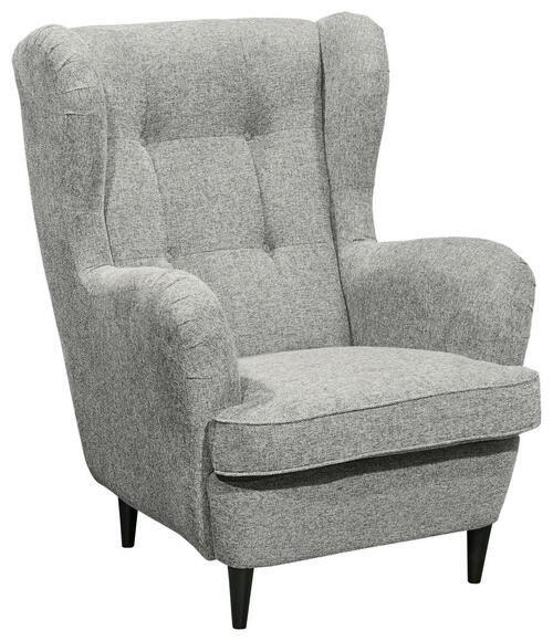 OHRENSESSEL Webstoff Silberfarben  - Silberfarben/Schwarz, Basics, Textil (78/102/98cm) - MID.YOU