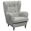 OHRENSESSEL Webstoff Silberfarben  - Silberfarben/Schwarz, Basics, Textil (78/102/98cm) - MID.YOU