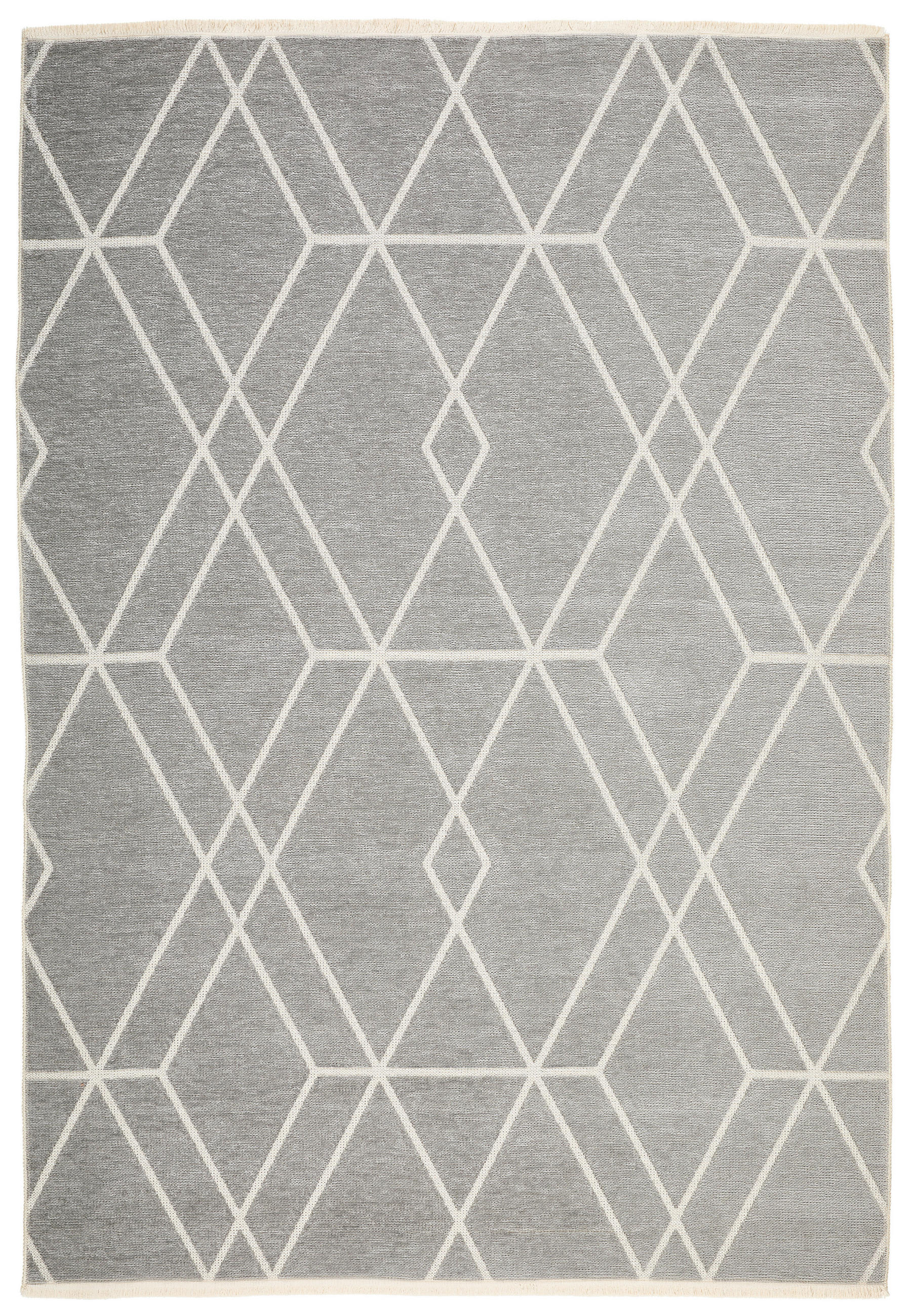 FLACHWEBETEPPICH 80/150 cm Olivia Grau, Weiß  - Weiß/Grau, LIFESTYLE, Textil (80/150cm) - Novel