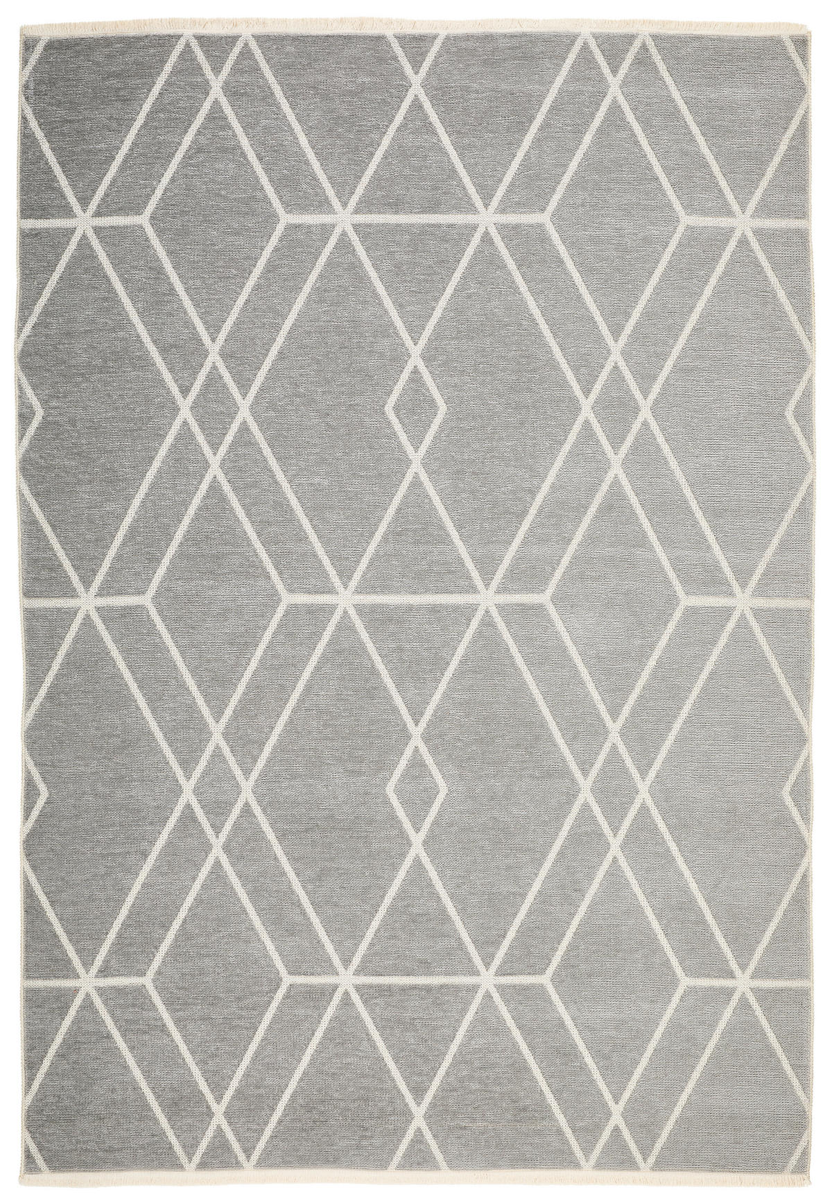 FLACHWEBETEPPICH 120/170 cm Olivia  - Weiss/Grau, Lifestyle, Textil (120/170cm) - Novel