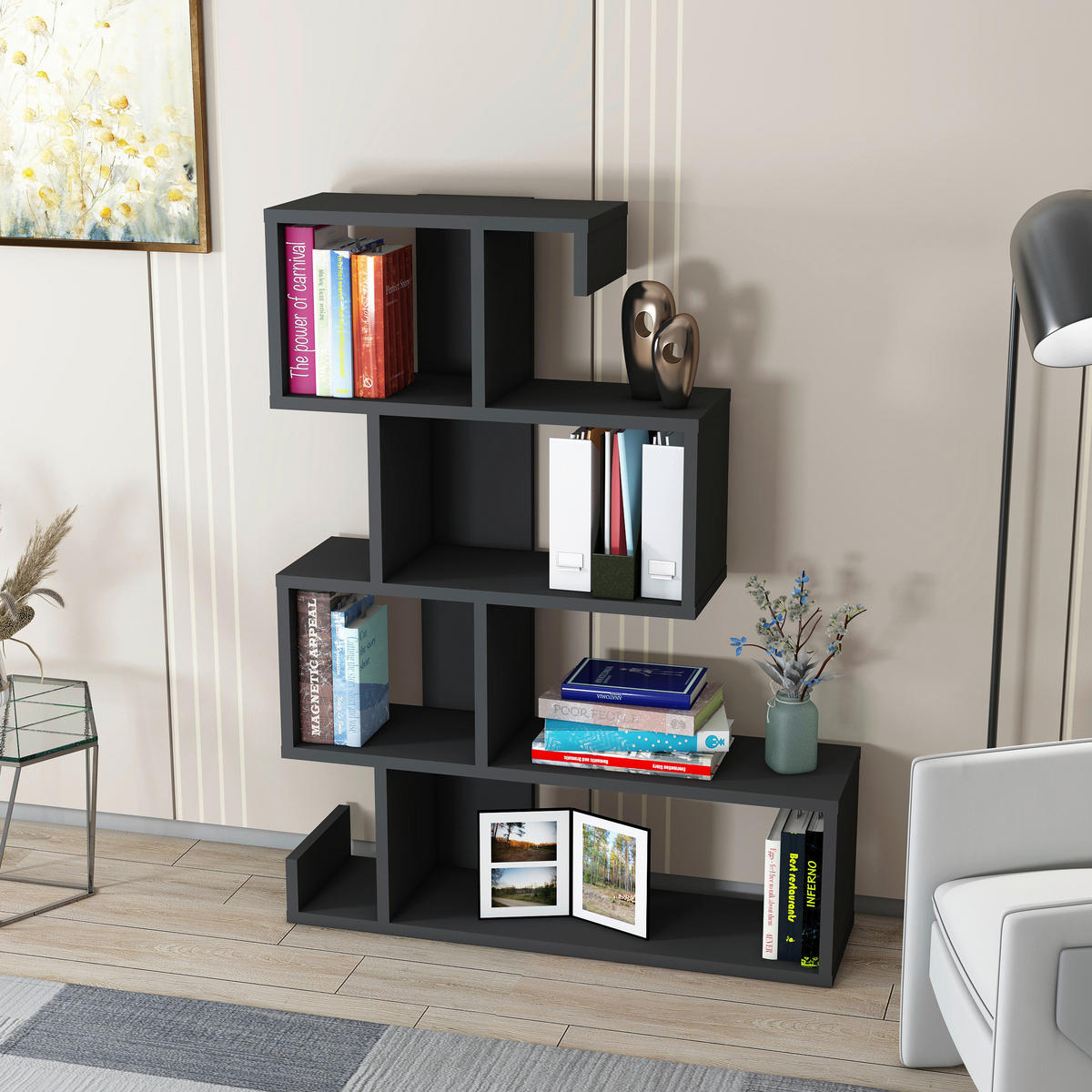 REGAL  80/103,8/23,8 cm Anthrazit  - Anthrazit, Design, Holzwerkstoff (80/103,8/23,8cm) - MID.YOU