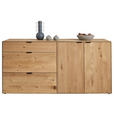 SIDEBOARD Wildeiche  181,9/87,9/45,2 cm  - Wildeiche/Schwarz, Natur, Holz/Metall (181,9/87,9/45,2cm) - Valnatura