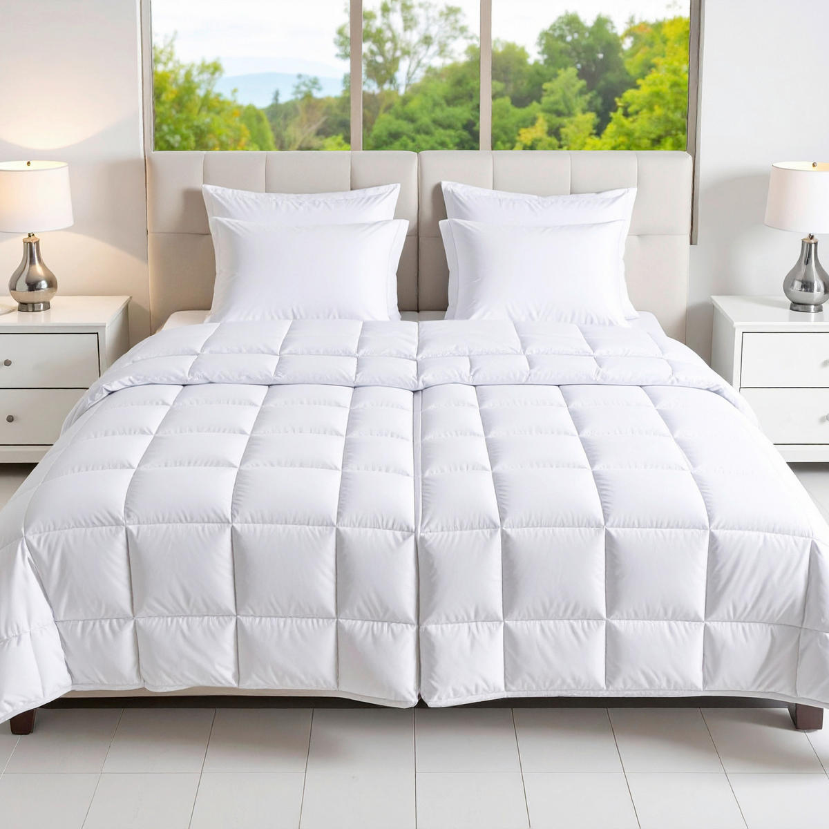 BETTENSET 135/200 cm  - Weiß, Basics, Textil (135/200cm) - Billerbeck
