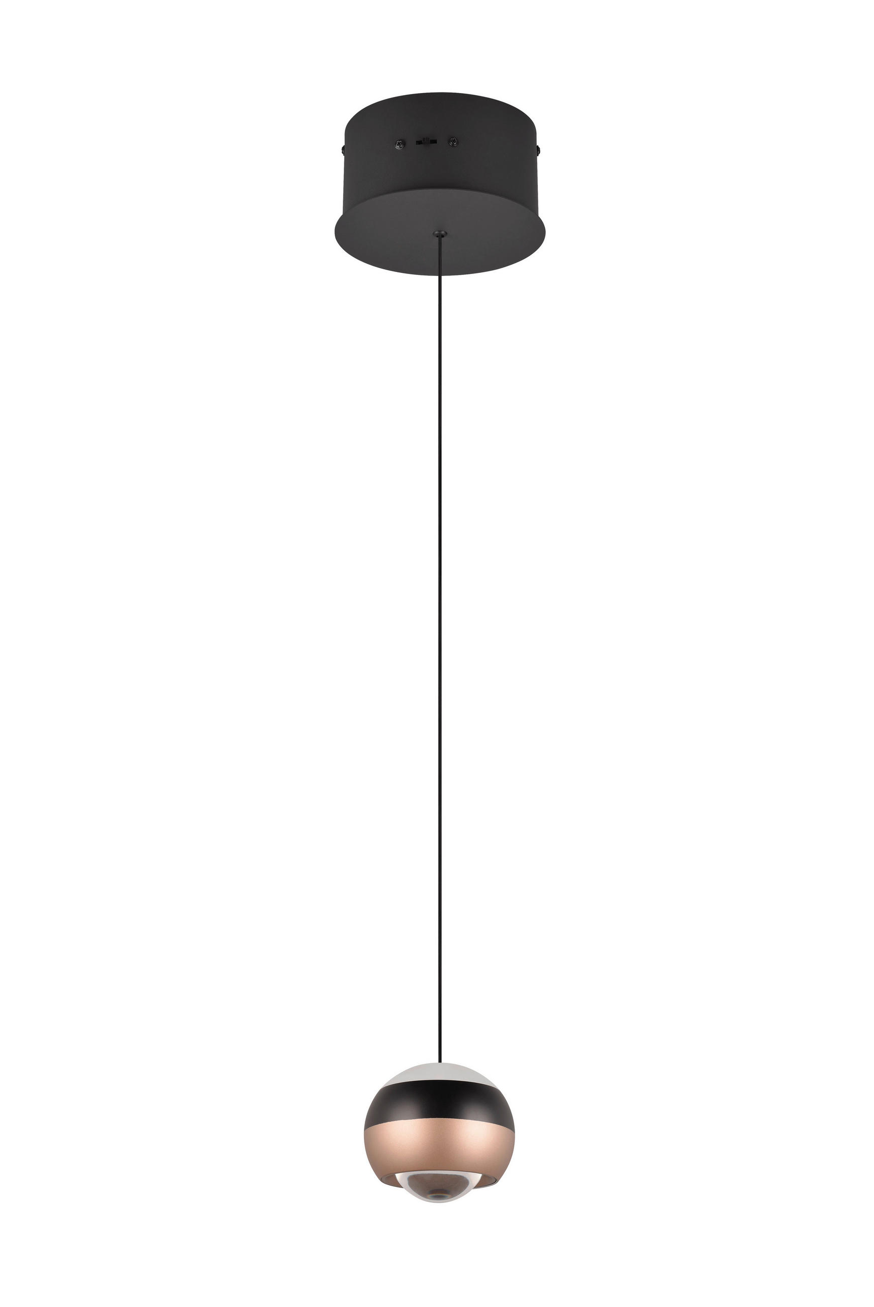 ZÁVESNÉ LED SVIETIDLO, 15,5/200 cm  - čierna, Design, kov (15,5/200cm)