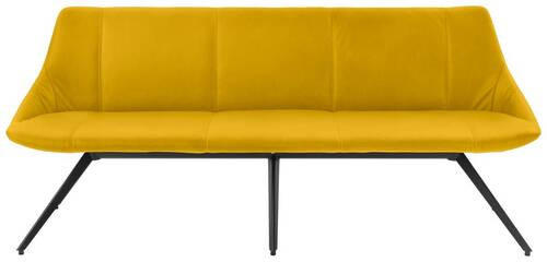 SITZBANK 195/88/62 cm Echtleder Gelb, Anthrazit Metall  - Anthrazit/Gelb, Design, Leder/Metall (195/88/62cm) - Bert Plantagie