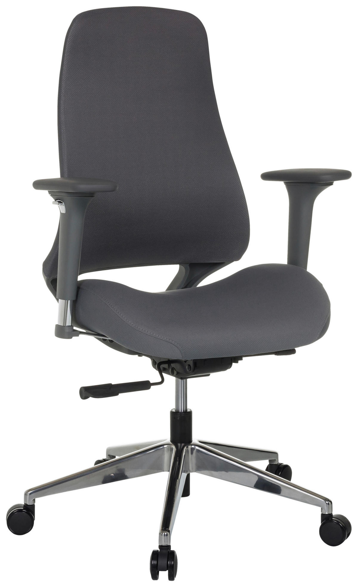VRTLJIVI STOL tekstil siva  - srebrne barve/siva, Moderno, kovina/umetna masa (64/110 - 119/56cm) - MID.YOU