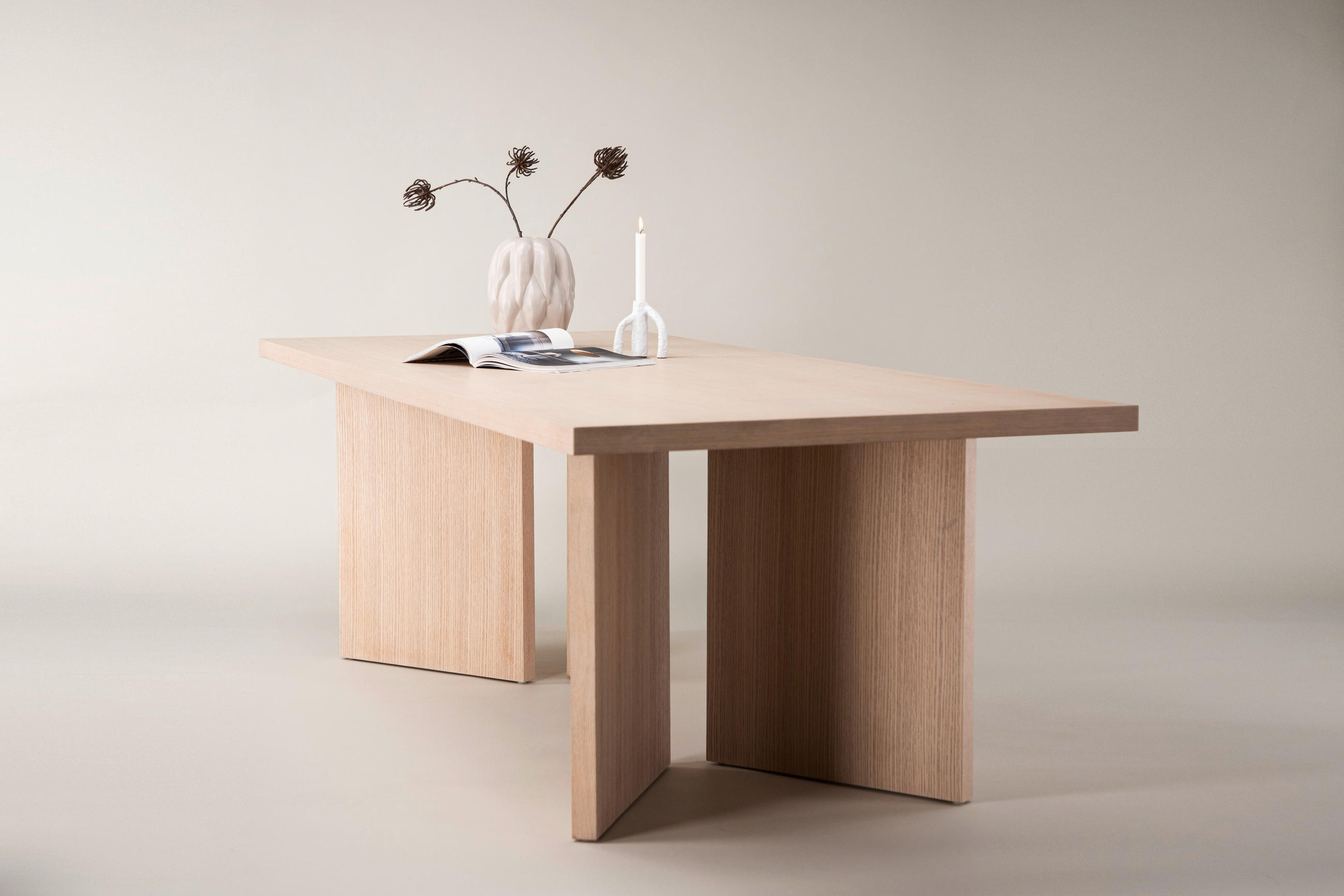 MATBORD i trä, trämaterial 240/100/74 cm   - beige, Design, trämaterial/trä (240/100/74cm) - Livetastic