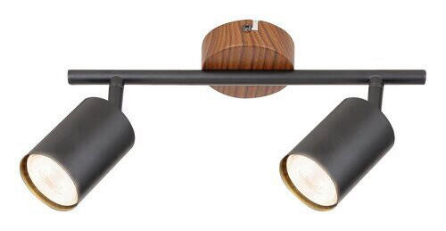 BODOVÉ SVÍTIDLO, 25 W/GU10, 30/13/15.5 cm - Basics, kov/kompozitní dřevo (30/13/15.5cm)