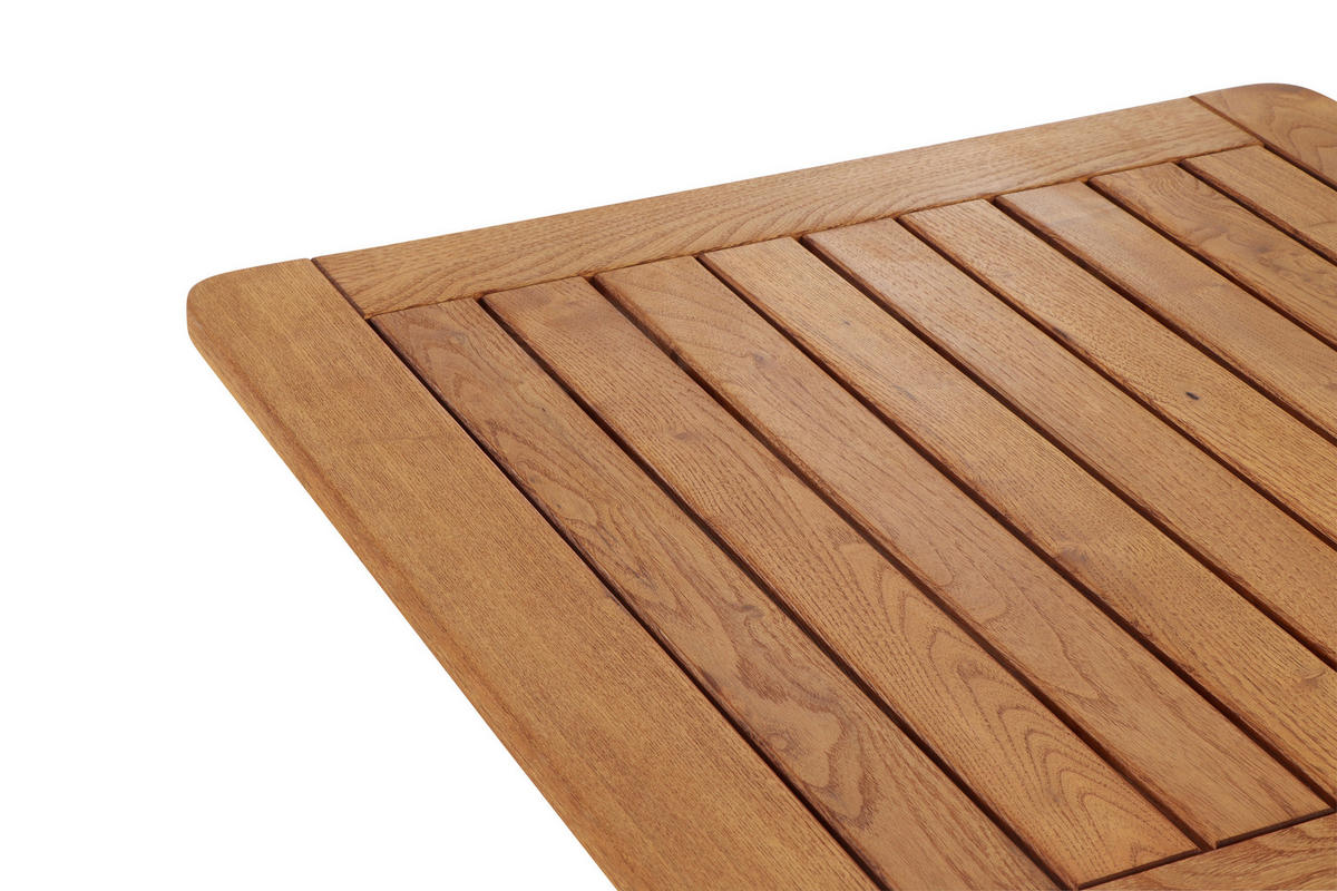 GARTENKLAPPTISCH 80/80/78 cm  - Robinienfarben/Schwarz, KONVENTIONELL, Holz/Metall (80/80/78cm) - Siena Garden