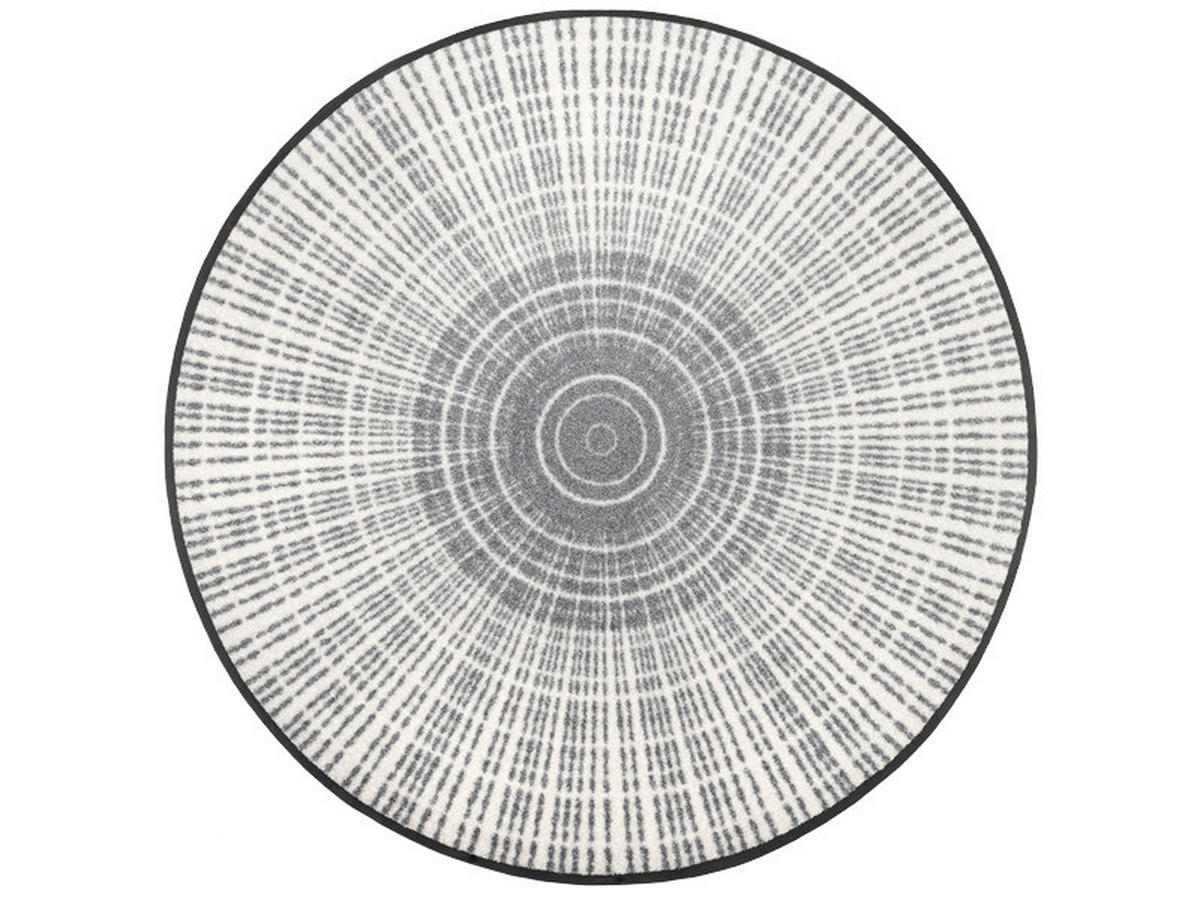 FLACHWEBETEPPICH 85 cm Cascara Grey Grau  - Grau, KONVENTIONELL, Kunststoff/Textil (85cm) - wash+dry