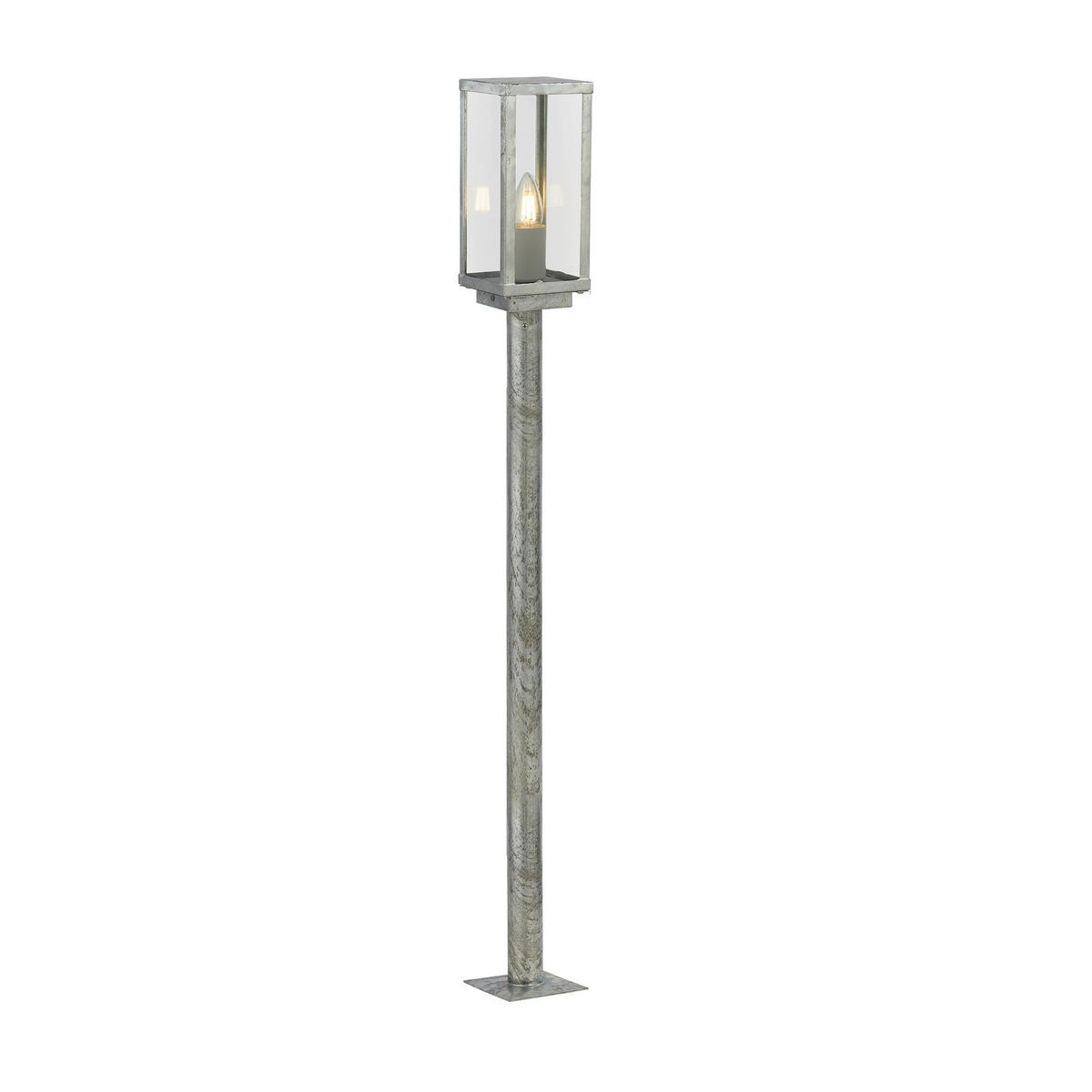 UTOMHUSLAMPA - klar/silver, Basics, metall/glas (11/11/90cm)