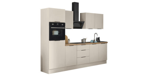 KÜCHENBLOCK   in Kaschmir  - Kaschmir/Schwarz, Basics, Holzwerkstoff/Metall (270/211/60cm) - Xora