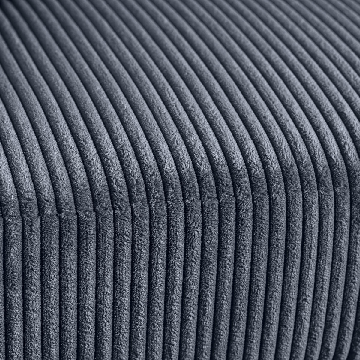 ECKSOFA in Cord Grau  - Schwarz/Grau, Design, Kunststoff/Textil (259/174cm) - Cantus