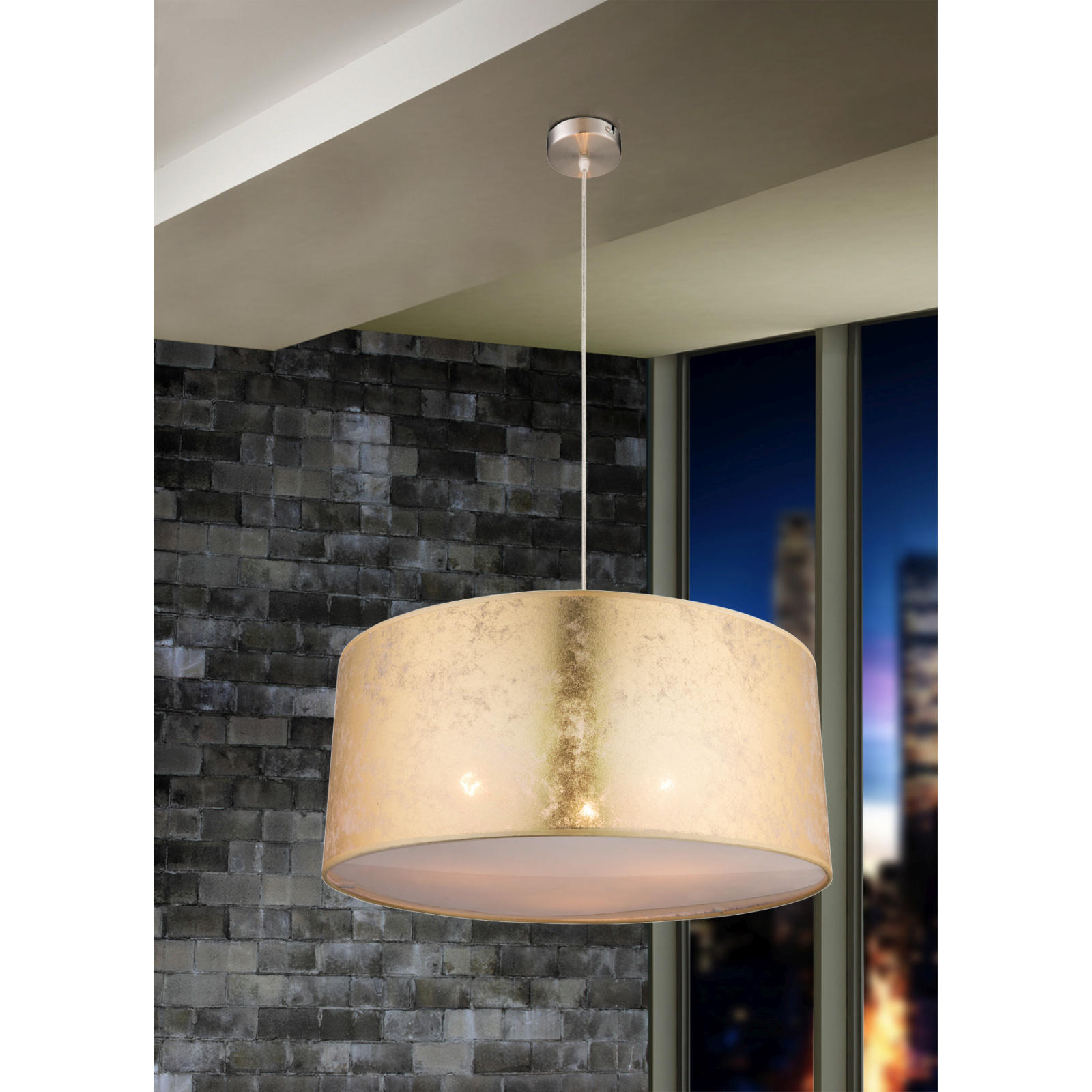 LUSTRĂ 53/140 cm - auriu, Design, plastic/metal (53/140cm)
