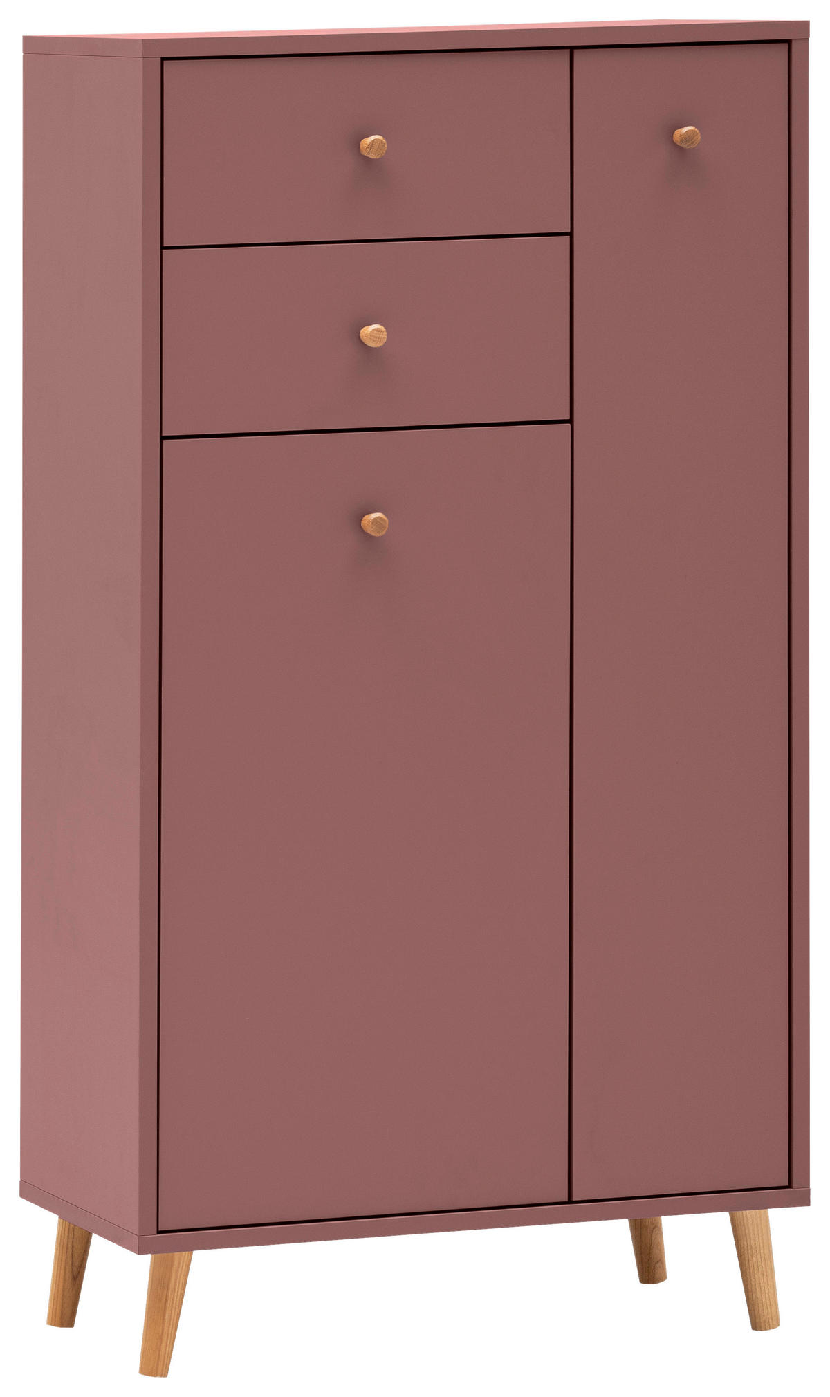 HIGHBOARD , 60,2/113,4/33,05 cm, 2 Schublade(n)  - Mauve/Weiß, Design, Holz/Holzwerkstoff (60,2/113,4/33,05cm) - MID.YOU