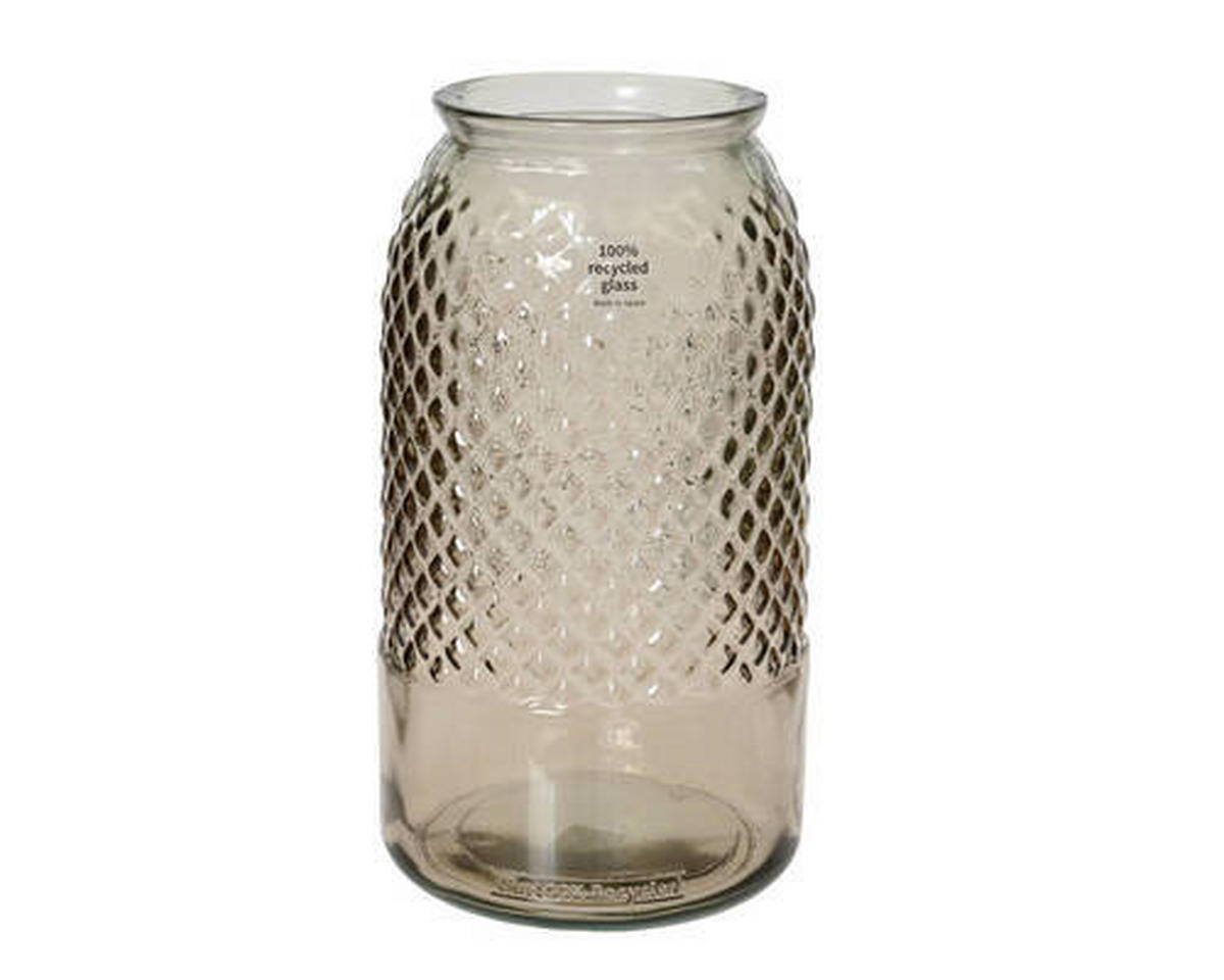 VASE 28 cm  - Beige, Trend, Glas (15,00/15,00/28cm) - Ambia Home