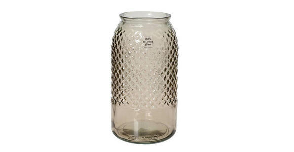 VASE 28 cm  - Beige, Trend, Glas (15,00/15,00/28cm) - Ambia Home