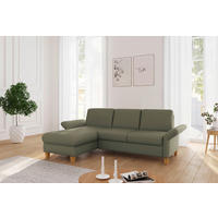 ECKSOFA ROCHELLE E Olivgrün Flachgewebe  - Eichefarben/Olivgrün, KONVENTIONELL, Holz/Textil (164/251cm) - Sit & More