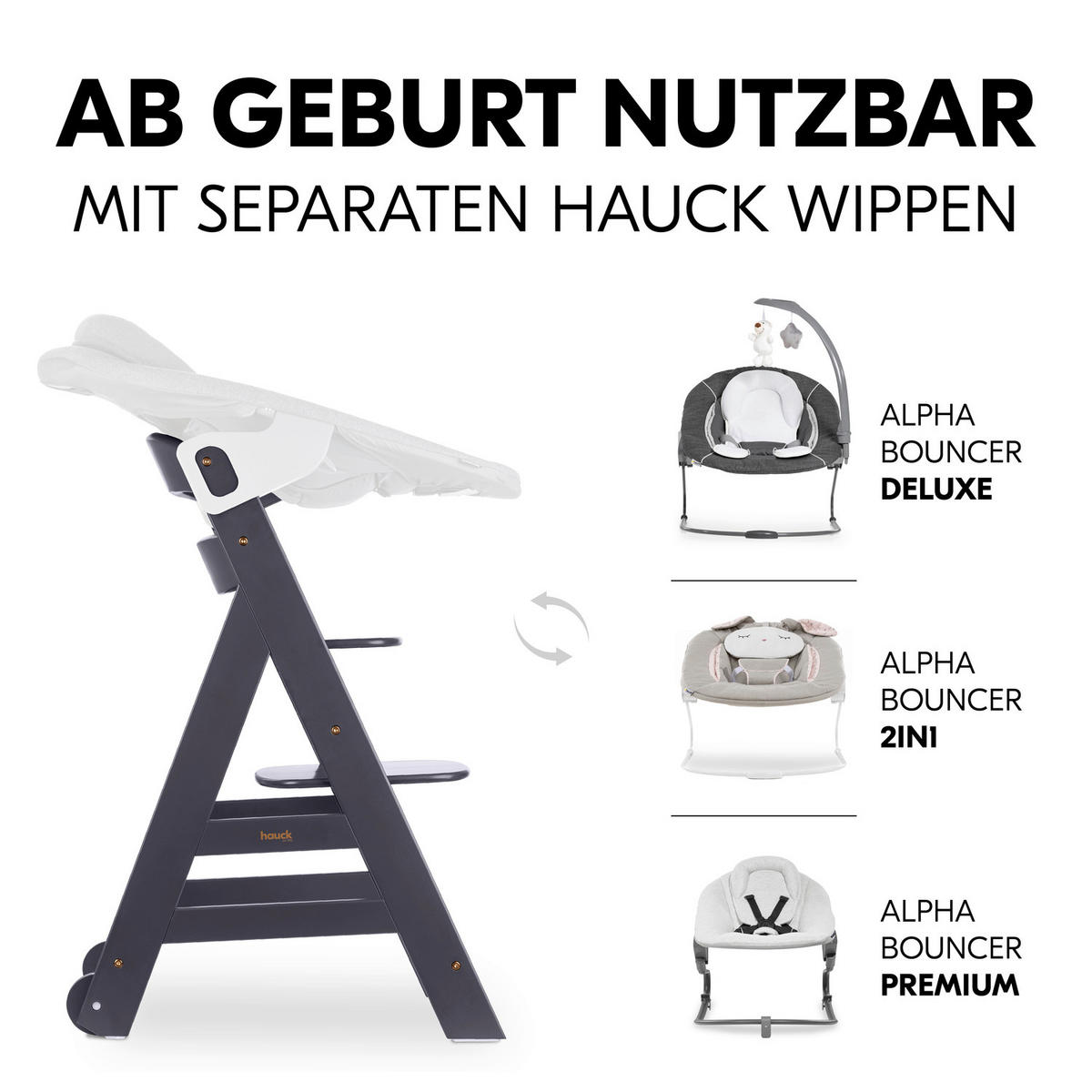 HOCHSTUHL Beta+ Anthrazit Dark Grey  - Anthrazit, Basics, Holz (48/79/58cm) - Hauck