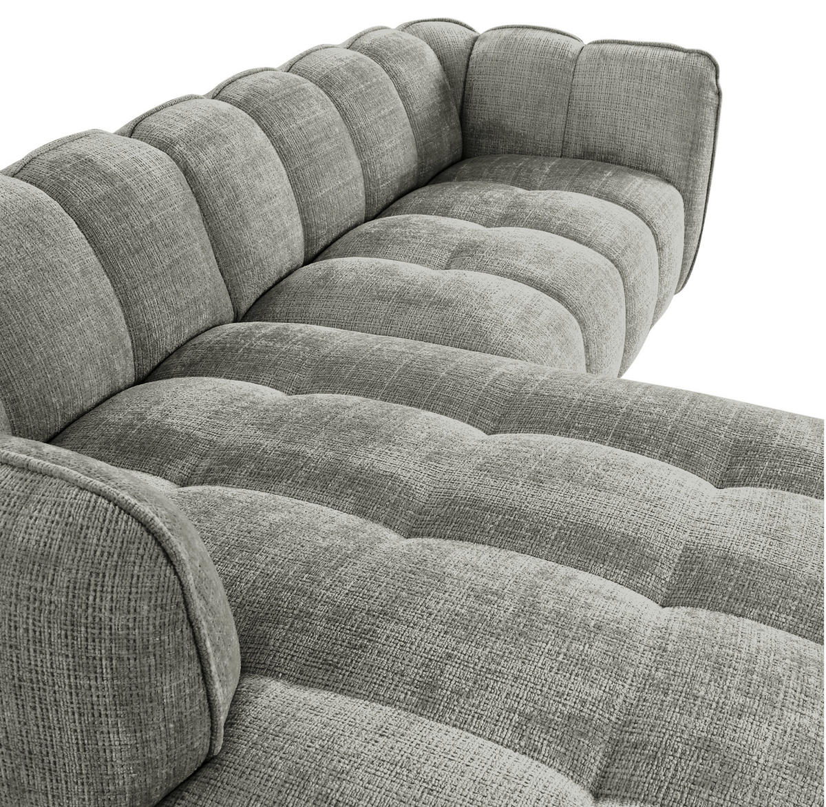 HÖRNSOFFA i chenille mörkgrå  - mörkgrå/svart, Klassisk, textil/plast (172/272cm) - MID.YOU