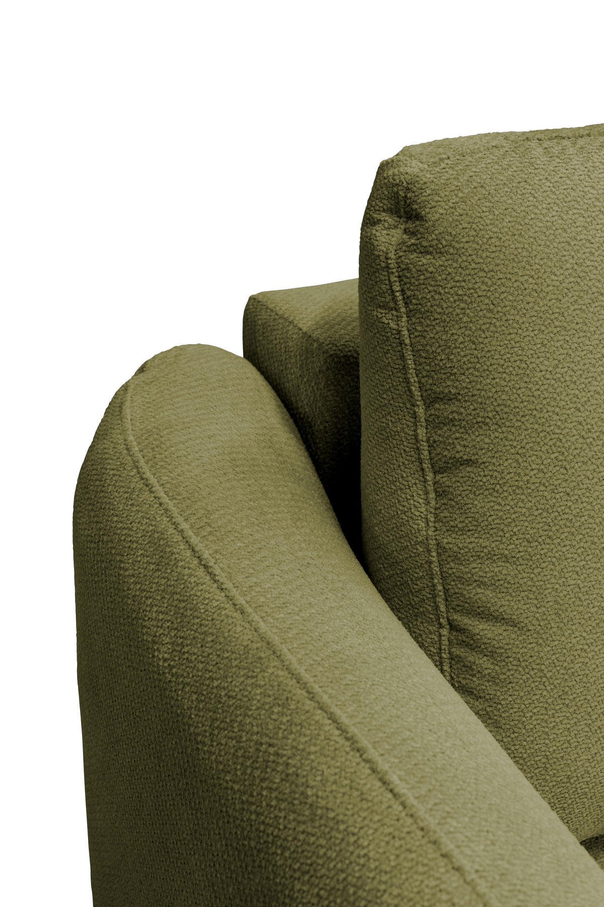 ECKSOFA PORTO Olivgrün  - Schwarz/Olivgrün, Design, Textil (270/154cm) - MID.YOU