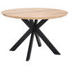 ESSTISCH in Holz, Metall 120/120/76 cm  - Eichefarben/Schwarz, Design, Holz/Metall (120/120/76cm) - Linea Natura