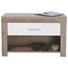 SITTBÄNK - vit/kromfärg, Basics, plast (80/49/36cm)